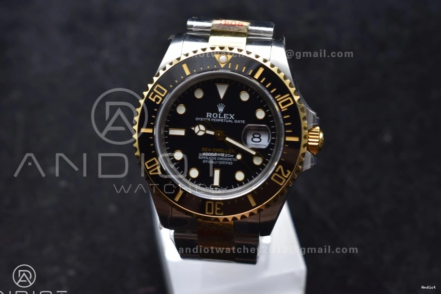 V3 Edition YG SS Tone Bracelet on Sea-Dweller Black GMF Best Two A2824 SS YG Dial 126603 1120